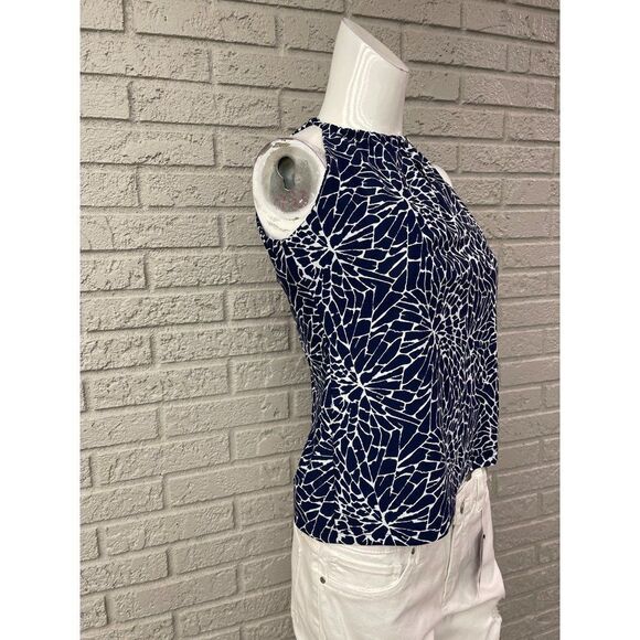 Haley &The Hound Navy White Halter Top Size S - Picture 4 of 8